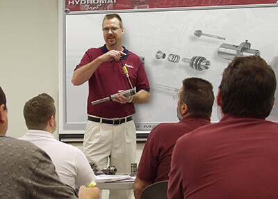 Hydromat Instructor teaching a training class. Hydromat Instructor teaching a training class.