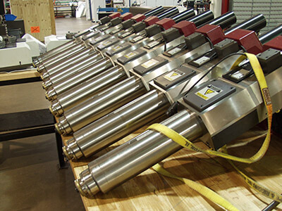 Spindles ready to go into place
